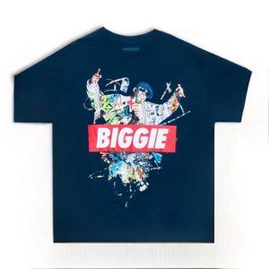 Biggie Collage Black Graphic Cotton T-Shirt B.I.G. The Notorious. MEDIUM